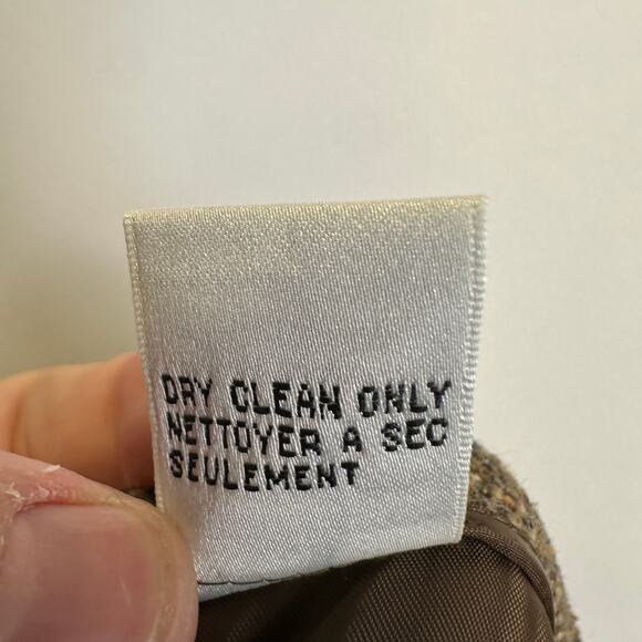 Talbots Wool Blend Brown Herringbone Midi Straight Skirt Womens Size 14 Office - Picture 12 of 13